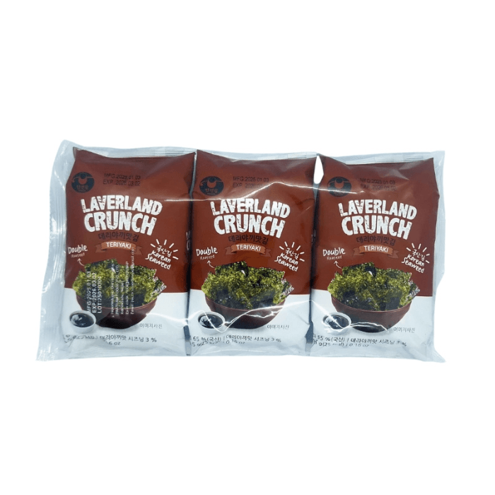 Laverland Crunch Korean Seaweed Teriyaki Flavor 13.5g