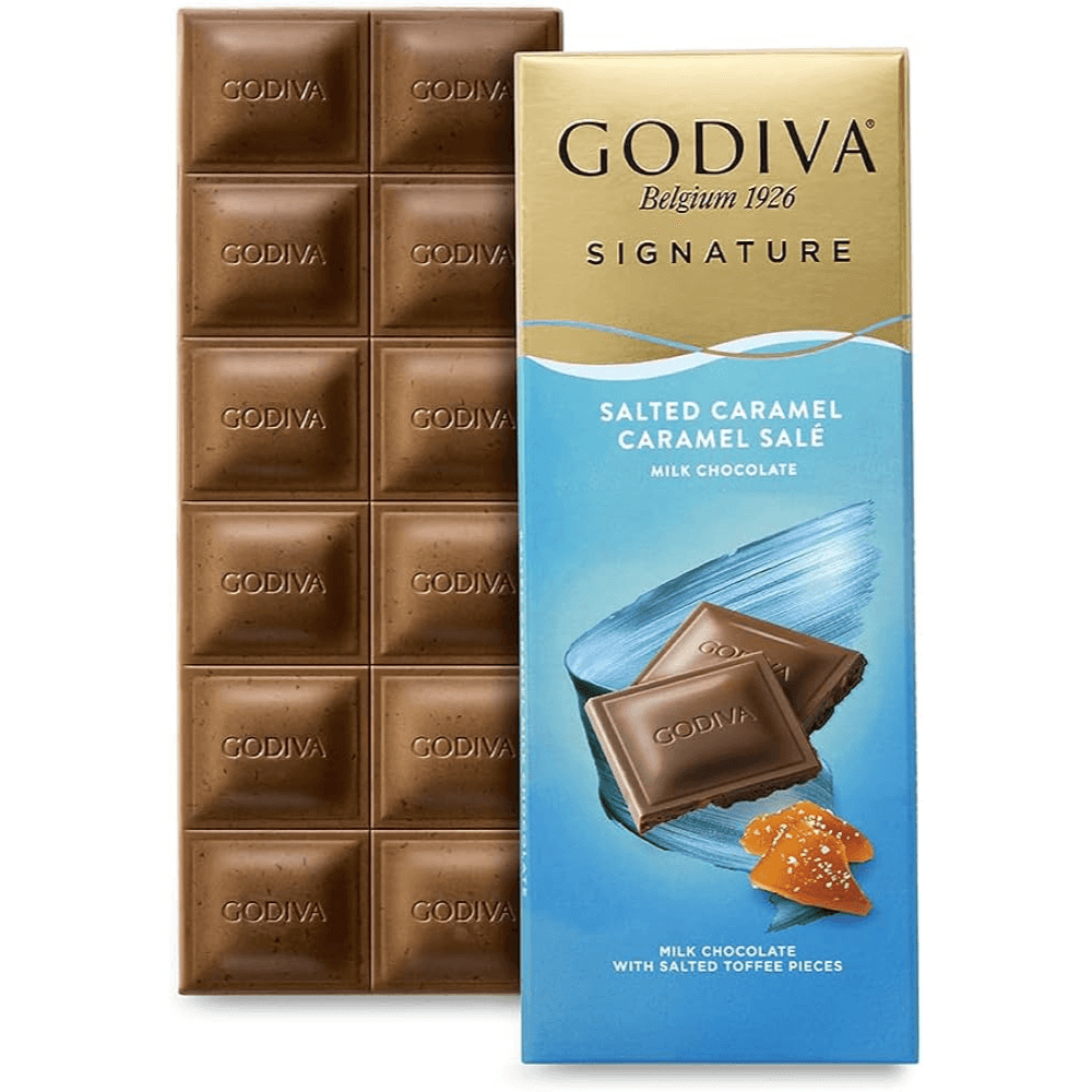 Godiva Salted Caramelized Milk Chocolate Tablet 90g view 1