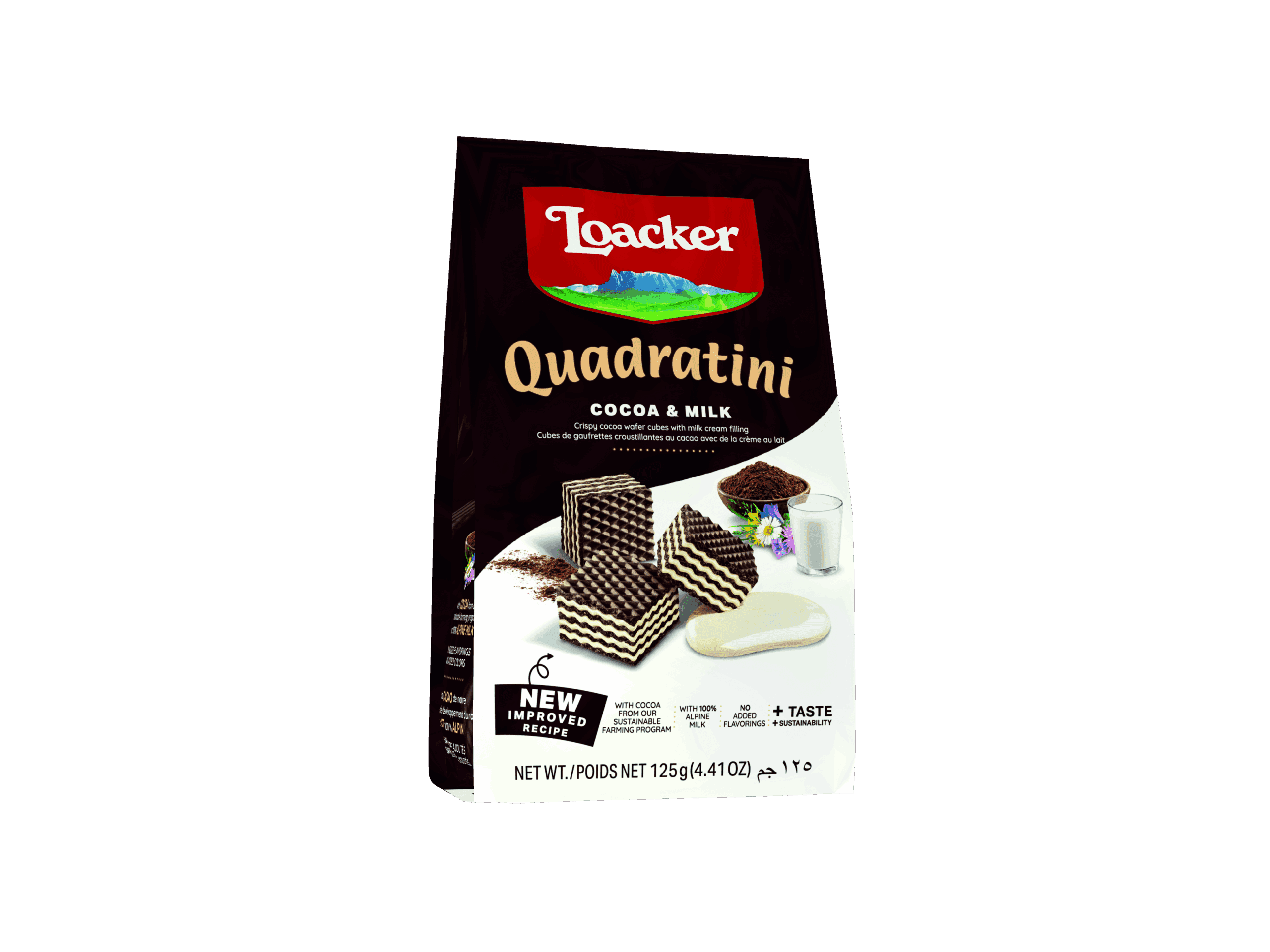 Loacker Quadratini Cocoa & Milk 125G 1