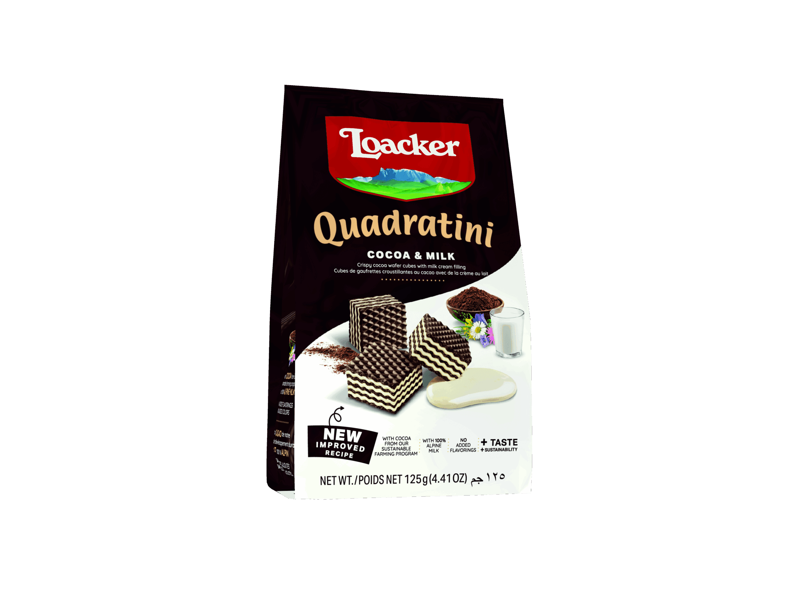 Loacker Quadratini Cocoa & Milk 125G