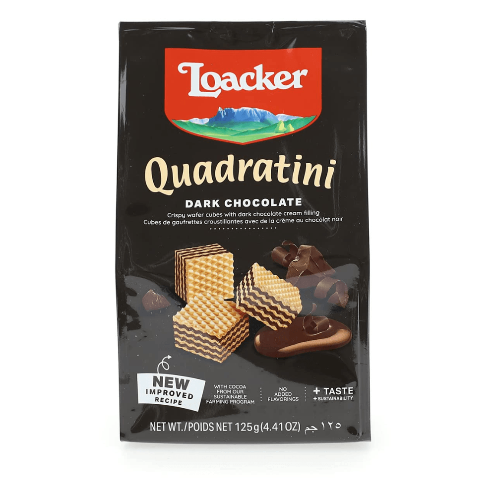 Loacker Quadratini Dark Chocolate 125G